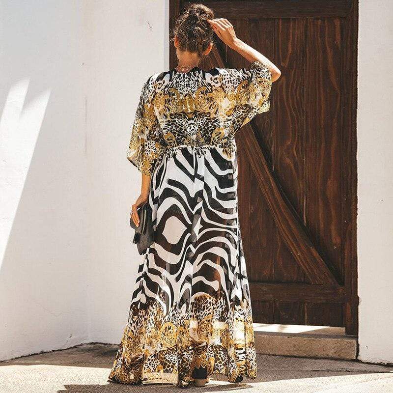 Lightweight boho swimwear cover dress