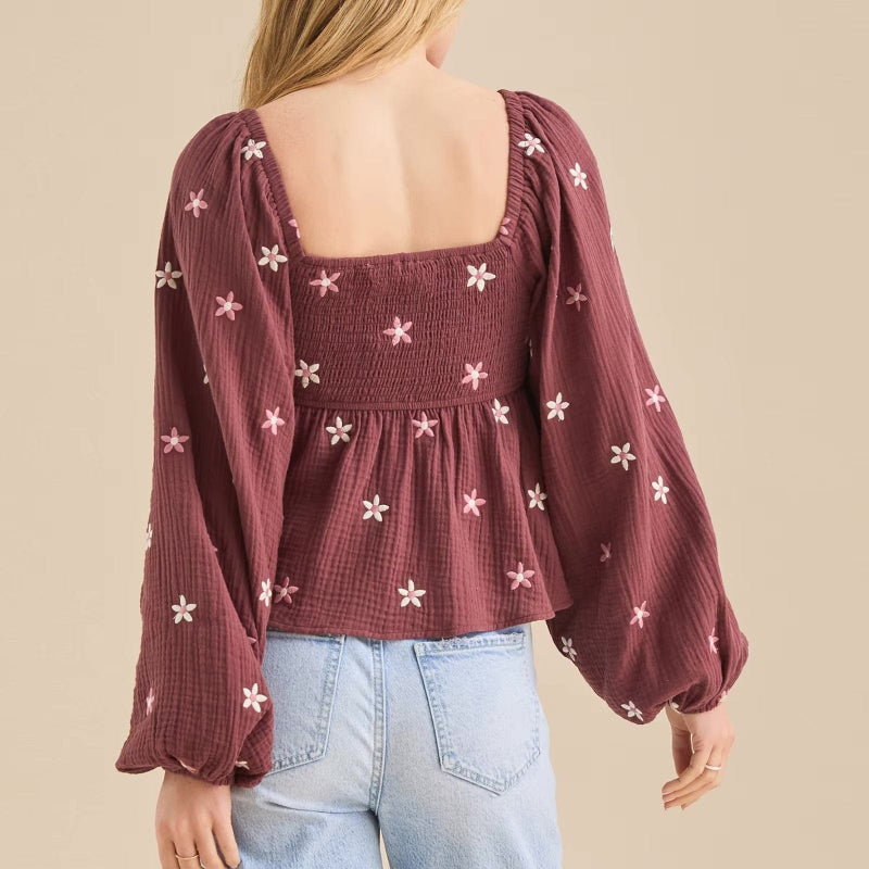 Lightweight boho tunic loose sleeve