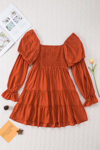 Lightweight Brown Bohemian Mini Dress