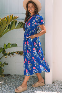 Lightweight floral puff sleeve outfit