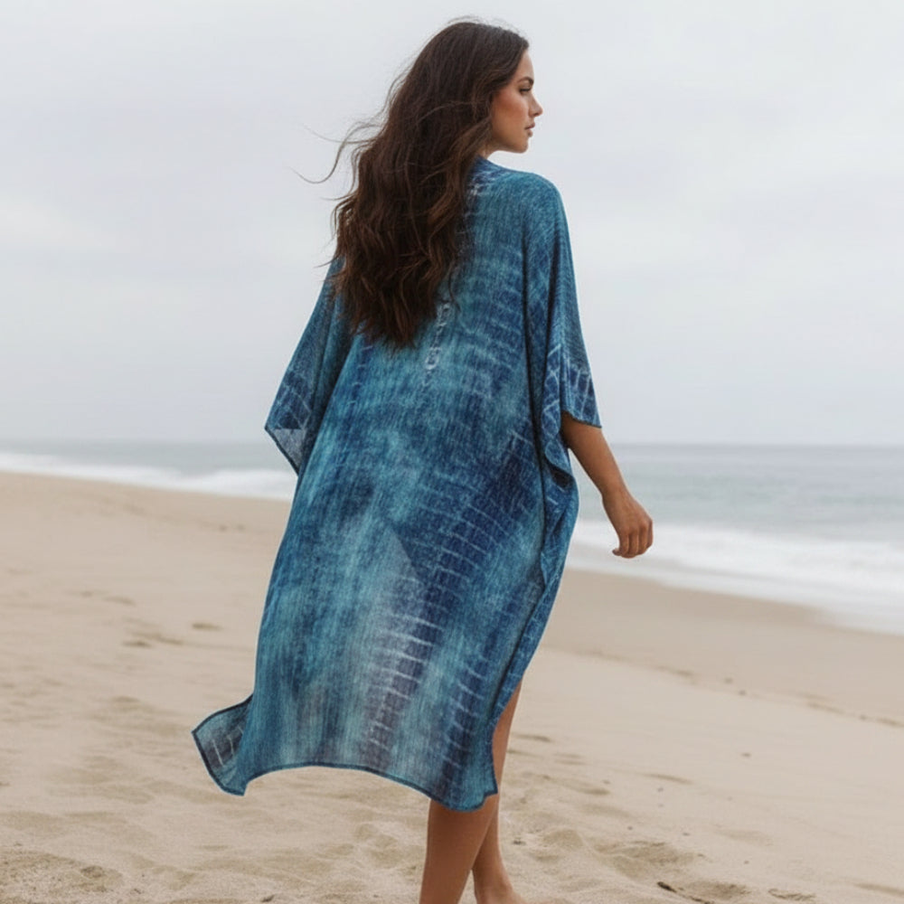 Lightweight flowy kimono resort wear