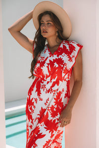 Lightweight maxi dress styled outfit