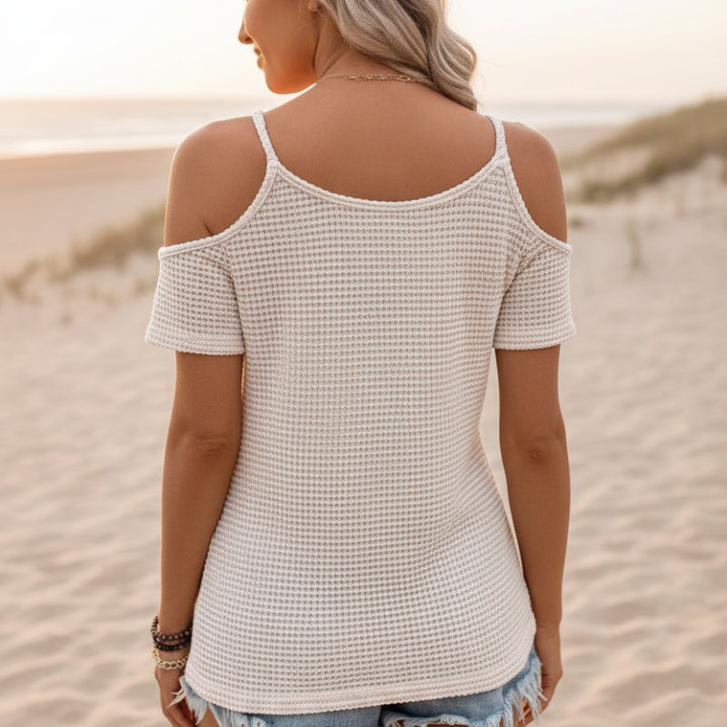 Lightweight peasant top flowy sleeves