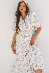 Lightweight puff sleeve summer dress