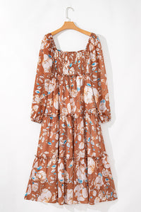 Lightweight square neck boho dress