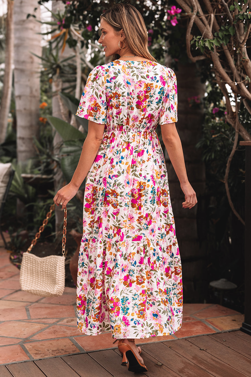 Lightweight summer v-neck dress