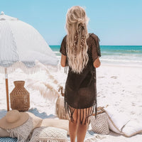 Lightweight tassel resort beach wrap