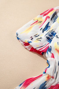 Lightweight tiered maxi linen blend