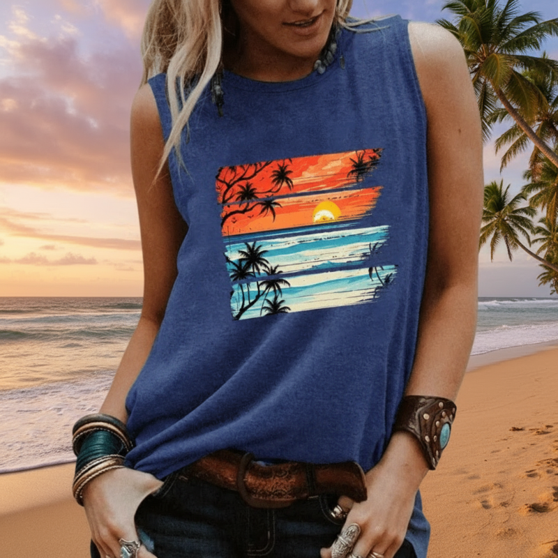 Lightweight vintage sleeveless blouse