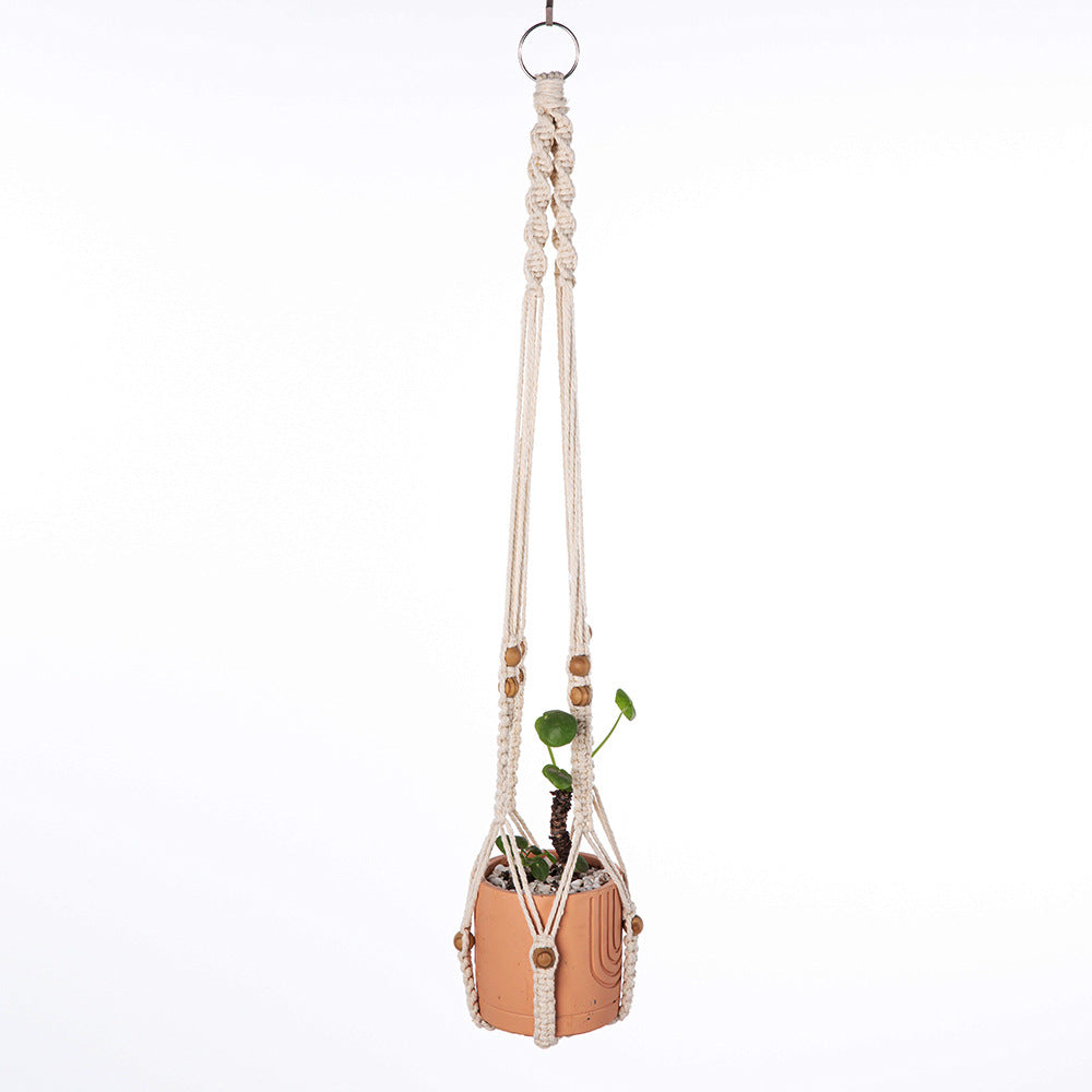 Long bohemian tassel plant holder