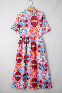 Long Boho Dress Close-Up Fabric