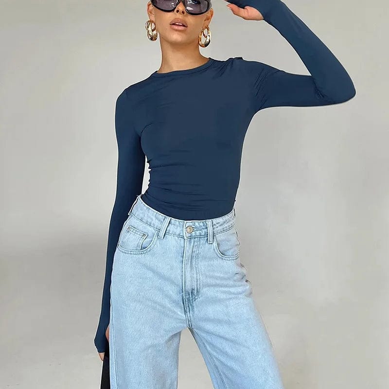 Long sleeve bohemian fitted top