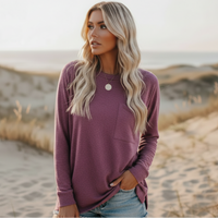 Long sleeve bohemian tunic lightweight