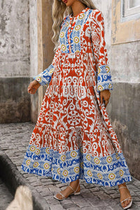 Long sleeve boho dress styling
