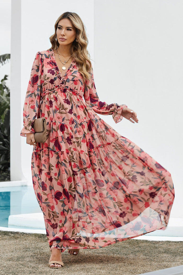 Long Sleeve Boho Maxi Dress