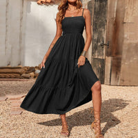 long black boho dress