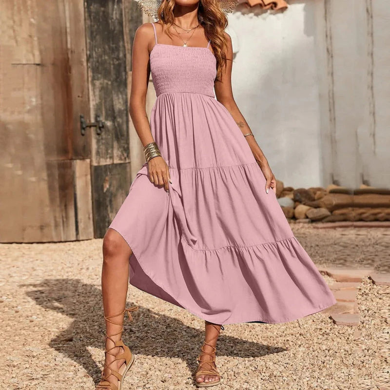 long black boho dress