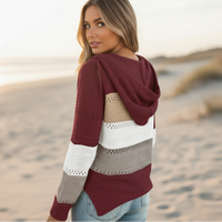 Loose fit bohemian sweater layered