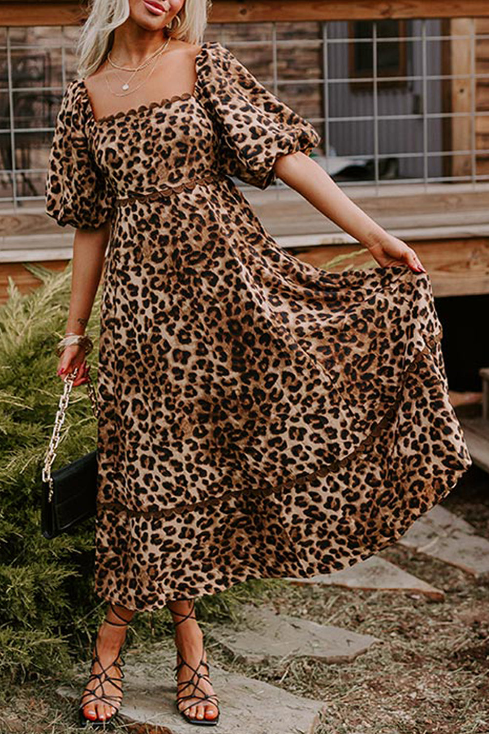 Loose Fit Leopard Summer Dress