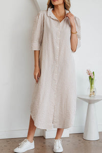 Loose Fit Linen Maxi Dress
