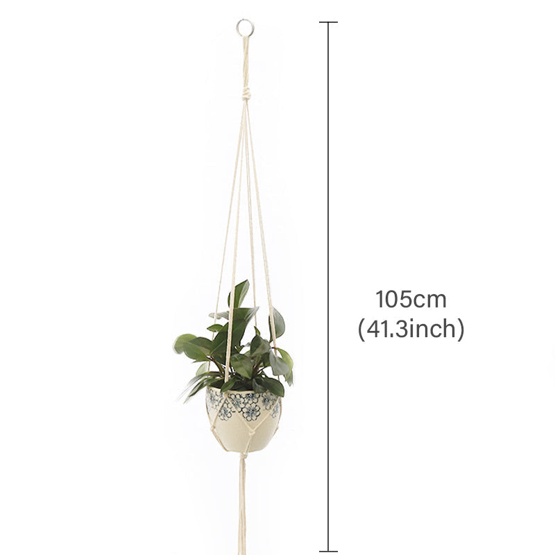 Macrame Hanging Basket Closeup