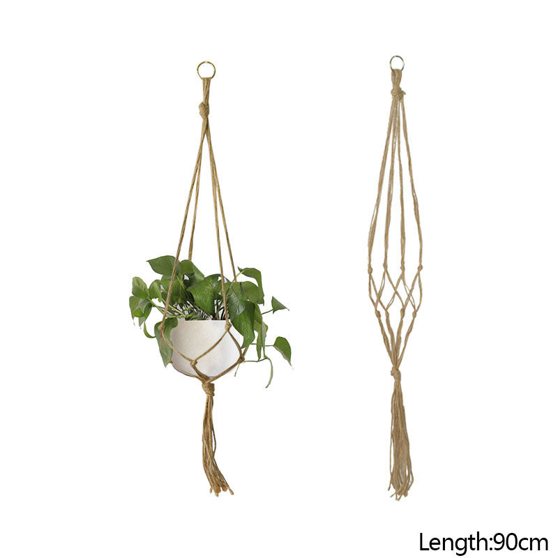 Macrame Hanging Basket Fringe Detail