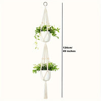 Macrame plant holder kitchen window