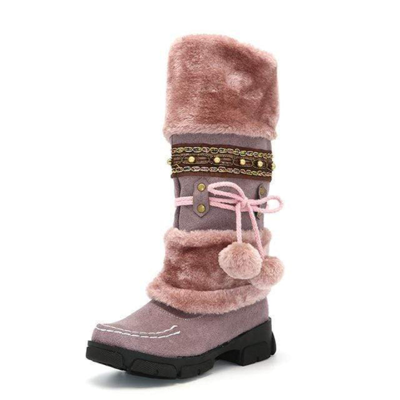 Mid Calf Fur Boots