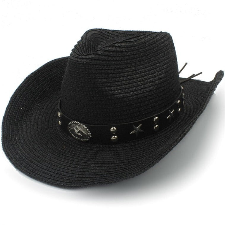 Natural beige bohemian cowgirl hat