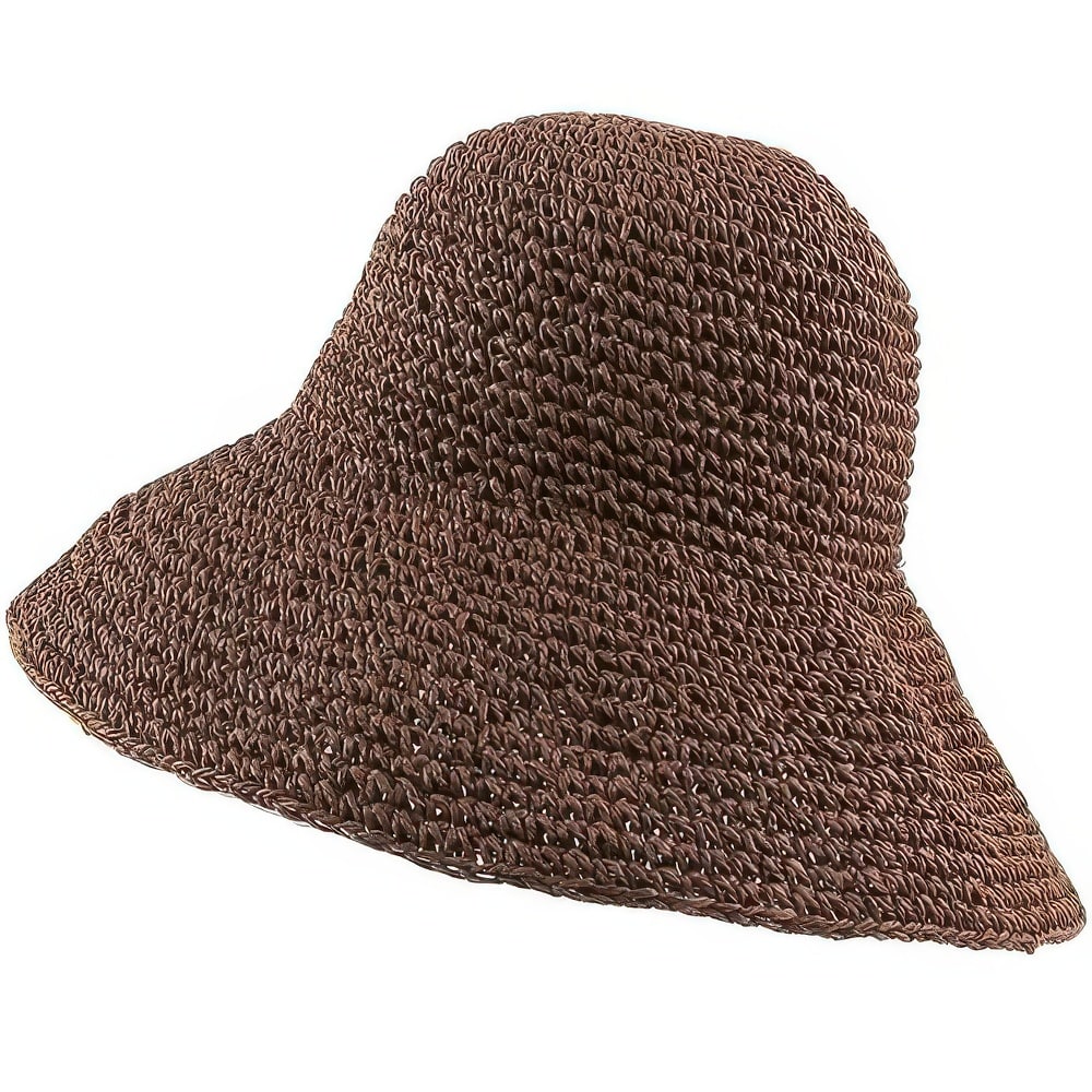 Natural beige bohemian summer hat