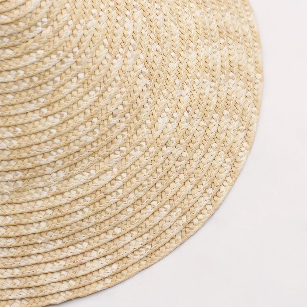 Natural beige bohemian sun hat