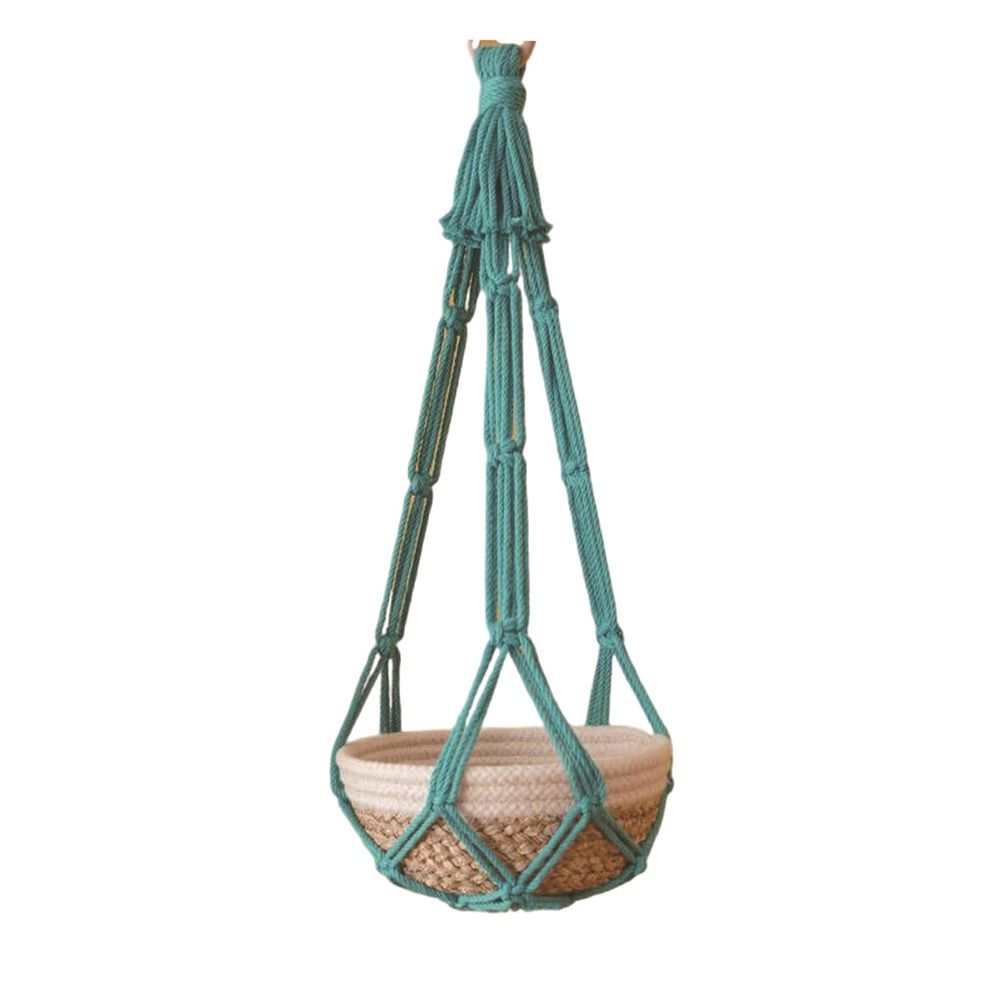 Natural macrame shelf hanger