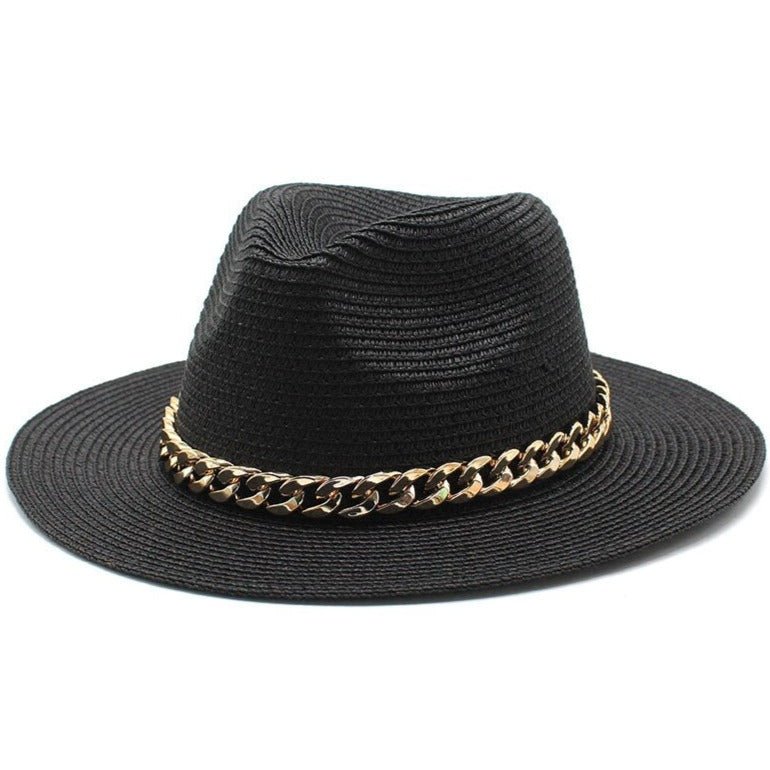 Natural raffia bohemian beach hat