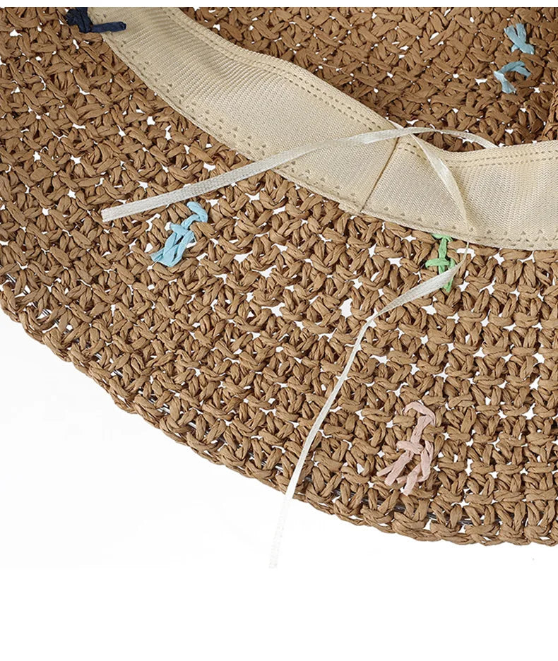 Natural raffia bohemian sun hat