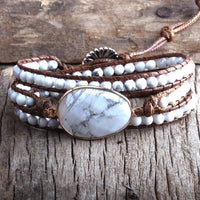 Natural stone beaded bracelet