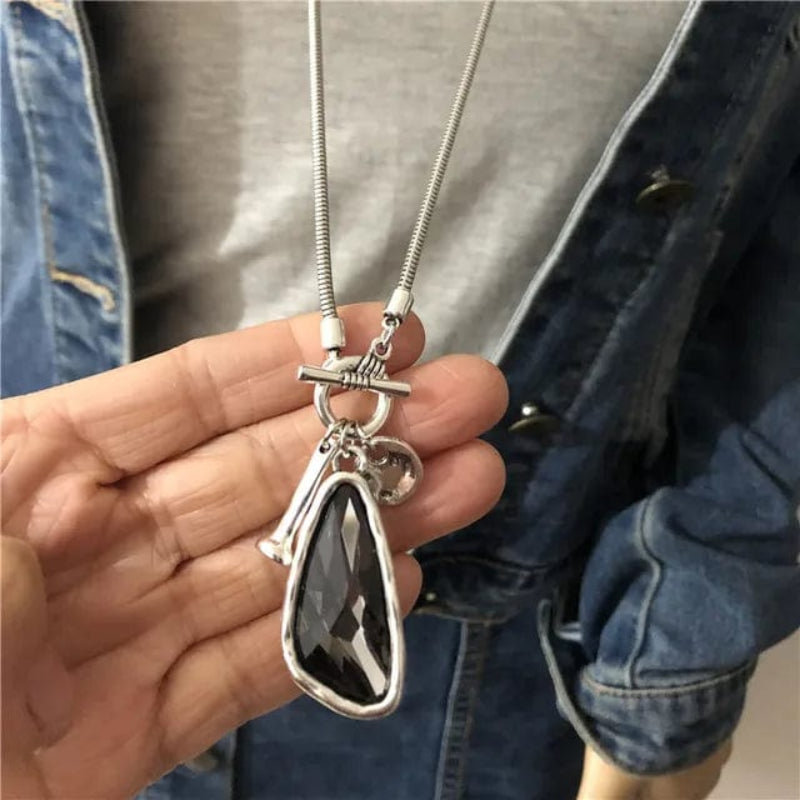 Natural Stone Layered Boho Necklace