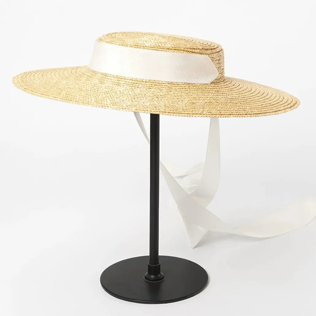 Natural straw bohemian beach hat