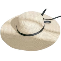 Natural straw bohemian beach hat