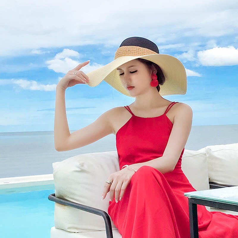 Natural Straw Bohemian Floppy Hat
