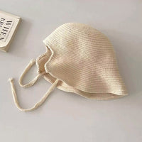 Natural straw boho summer hat