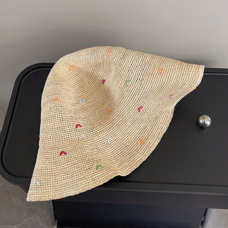 Natural Straw Bucket Hat Boho