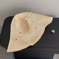 Natural Straw Bucket Hat Boho
