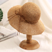 Natural straw bucket hat brim