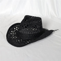 Natural straw cowgirl boho hat
