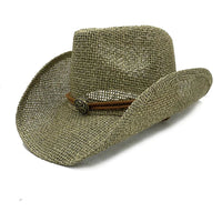 Natural straw cowgirl boho hat