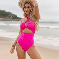 One piece swimsuit back view