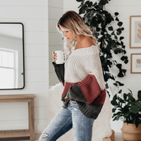 Oversized boho sweater casual outfit