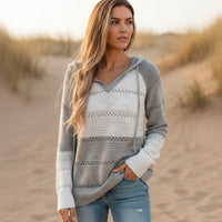 Oversized boho sweater earth tones