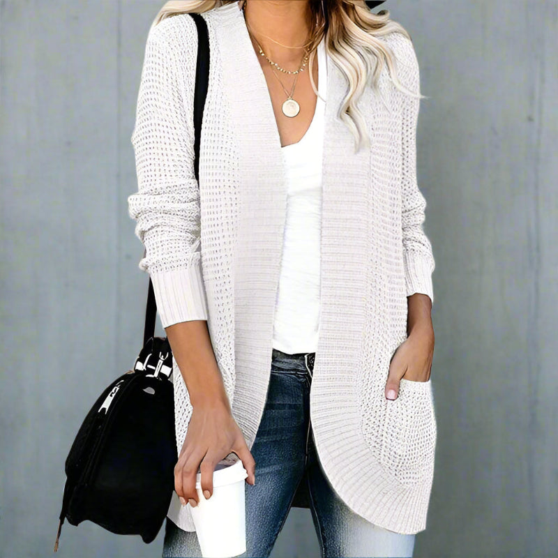 Oversized boho sweater open front