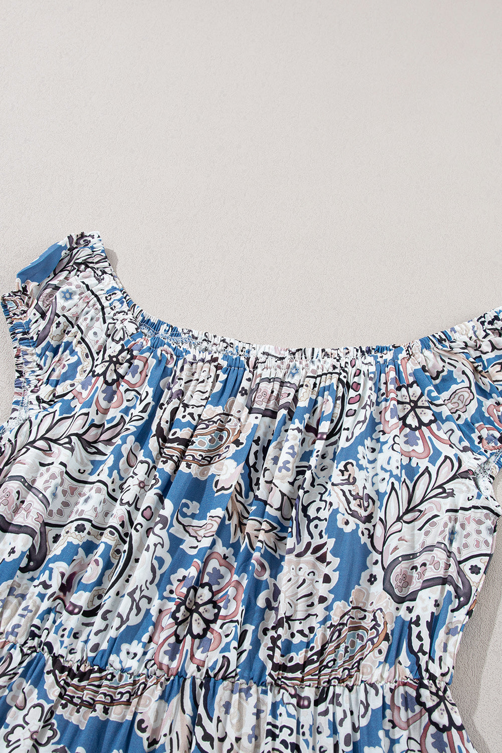 Paisley print dress back detail